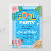 poolparty | Zwemverjaardag Kaart (Voorkant)