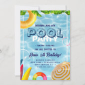 poolparty | Zwemverjaardag Kaart (Voorkant)