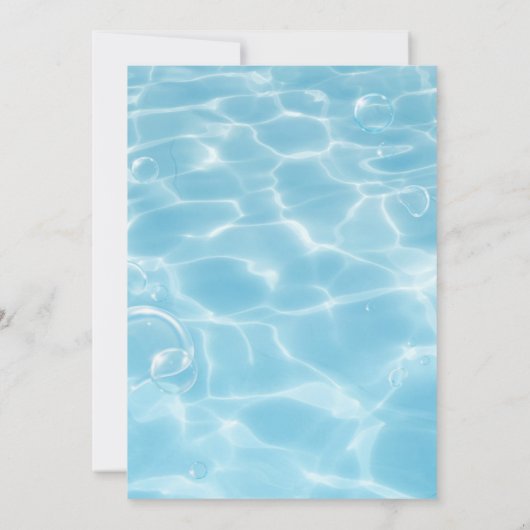 poolparty | Zwemverjaardag Kaart (Achterkant)