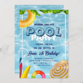 poolparty | Zwemverjaardag Kaart (Voorkant / Achterkant)