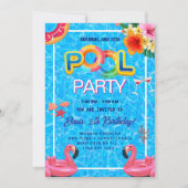 poolparty | Zwemverjaardag Kaart (Voorkant)