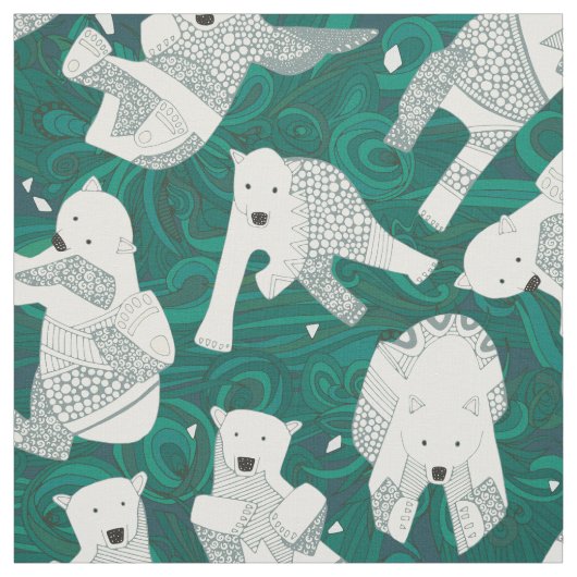poolpoolberen groen stof (Swatch)