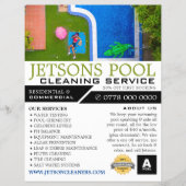 poolportret, reiniging van zwembad, Adverteren Flyer (Voorkant)