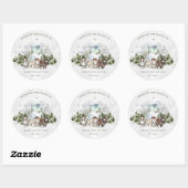 Poolreis Verjaardagsfeestje Ronde Sticker (Vel)