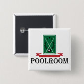 Poolroom Biljart Klassiek 8 Bal Vierkante Button 5,1 Cm (Voorkant /achterkant)