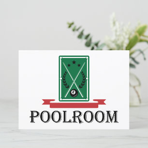 Poolroom Biljart Klassiek 8 Ball Kaart