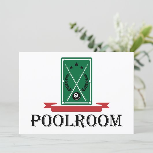 Poolroom Biljart Klassiek 8 Ball Kaart