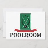 Poolroom Biljart Klassiek 8 Ball Kaart (Voorkant)