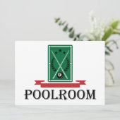 Poolroom Biljart Klassiek 8 Ball Kaart (Staand voorkant)