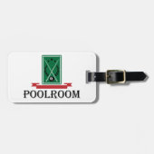 Poolroom Biljart Klassieke 8 Bal Bagagelabel (Voorkant horizontaal)