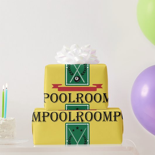Poolroom Biljart Klassieke 8 Bal Cadeaupapier