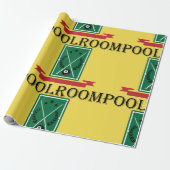 Poolroom Biljart Klassieke 8 Bal Cadeaupapier (Uitgerold)