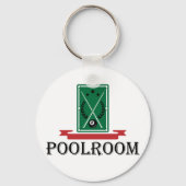 Poolroom Biljart Klassieke 8 Bal Sleutelhanger (Voorkant)