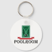 Poolroom Biljart Klassieke 8 Bal Sleutelhanger (Achterkant)