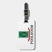 Poolroom Billiards Classic 8 Ball Bagagelabel (Voorkant verticaal)