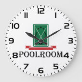 Poolroom Billiards Classic 8 Ball Grote Klok (Voorkant)