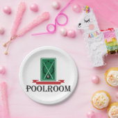 Poolroom Billiards Classic 8 Ball Papieren Bordje (Feest)