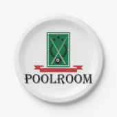 Poolroom Billiards Classic 8 Ball Papieren Bordje (Voorkant)