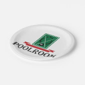 Poolroom Billiards Classic 8 Ball Papieren Bordje (Gekanteld)