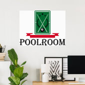 Poolroom Billiards Classic 8 Ball Poster