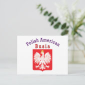 Pools-Amerikaans Busia Briefkaart (Staand voorkant)