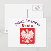 Pools-Amerikaans Busia Briefkaart (Voorkant / Achterkant)