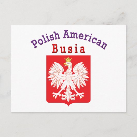 Pools-Amerikaans Busia Briefkaart (Voorkant)