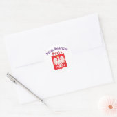 Pools-Amerikaans Busia Ronde Sticker (Envelop)