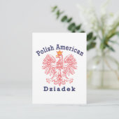 Pools-Amerikaans Dziadek Briefkaart (Staand voorkant)
