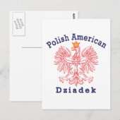 Pools-Amerikaans Dziadek Briefkaart (Voorkant / Achterkant)