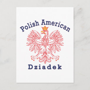Pools-Amerikaans Dziadek Briefkaart