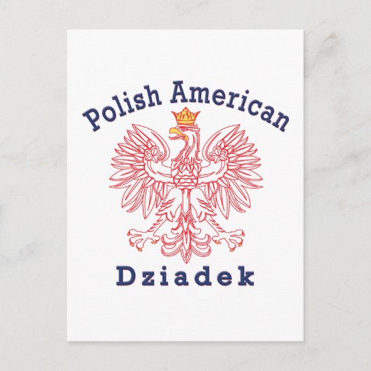Pools-Amerikaans Dziadek Briefkaart (Voorkant)