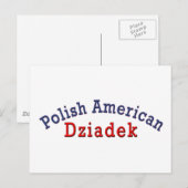 Pools-Amerikaans Dziadek Briefkaart (Voorkant / Achterkant)
