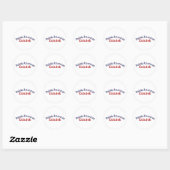 Pools-Amerikaans Dziadek Ronde Sticker (Vel)