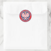 Pools-Amerikaans Dziadek Ronde Sticker (Tas)