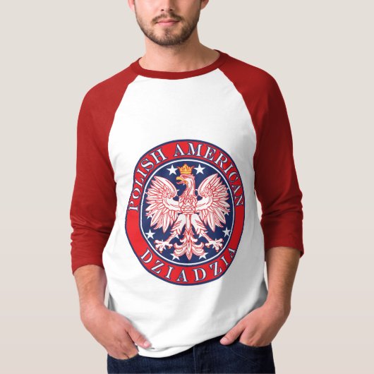 Pools-Amerikaans Dziadzia T-shirt (Voorkant)