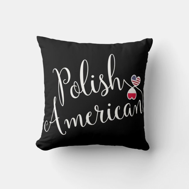 Pools-Amerikaans keizermuil met verweven hart Kussen (Voorkant)