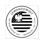 Pools-Amerikaans Patriottisch Retouradres Zelfinktende Stempel (Design)