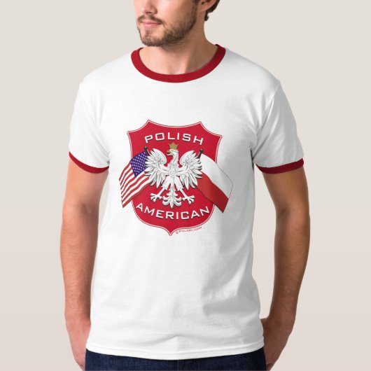 Pools Amerikaans schild T-shirt (Voorkant)