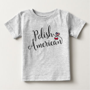 Pools-Amerikaans T-shirt met ingewikkeld hart