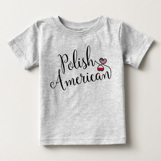 Pools-Amerikaans T-shirt met ingewikkeld hart (Voorkant)
