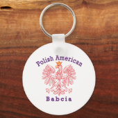 Pools-Amerikaanse Babcia Sleutelhanger (Voorkant)