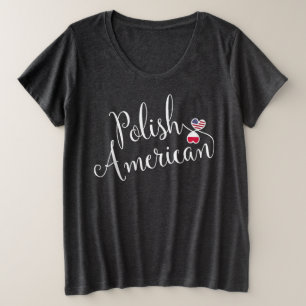Pools-Amerikaanse binnenharten Grote Maat T-shirt