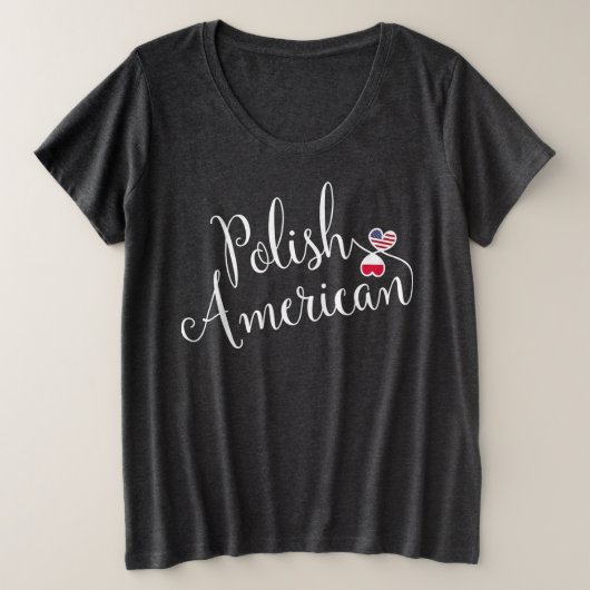Pools-Amerikaanse binnenharten Grote Maat T-shirt (Design voorkant)