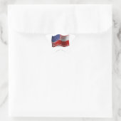 Pools-Amerikaanse golfvlag Ster Sticker (Tas)