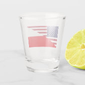 Pools-Amerikaanse vlag shotglas Shot Glas (Achterkant)