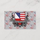 Pools-Amerikaanse vlag Visitekaartje (Achterkant)