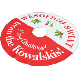 Pools-Amerikaanse Wesolych Swiat Merry Kerstmis Kerstboom Rok