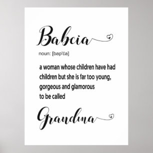 Pools Babcia Grandma Gift Poster