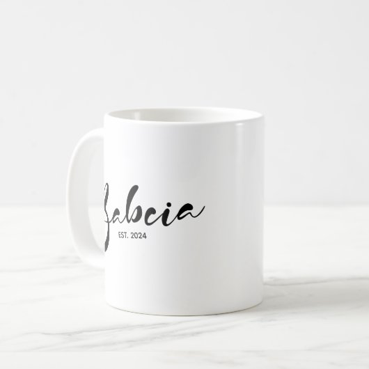 Pools Babcia Opgericht Jaar - Grootmoeder Koffiemok (Voorkant links)